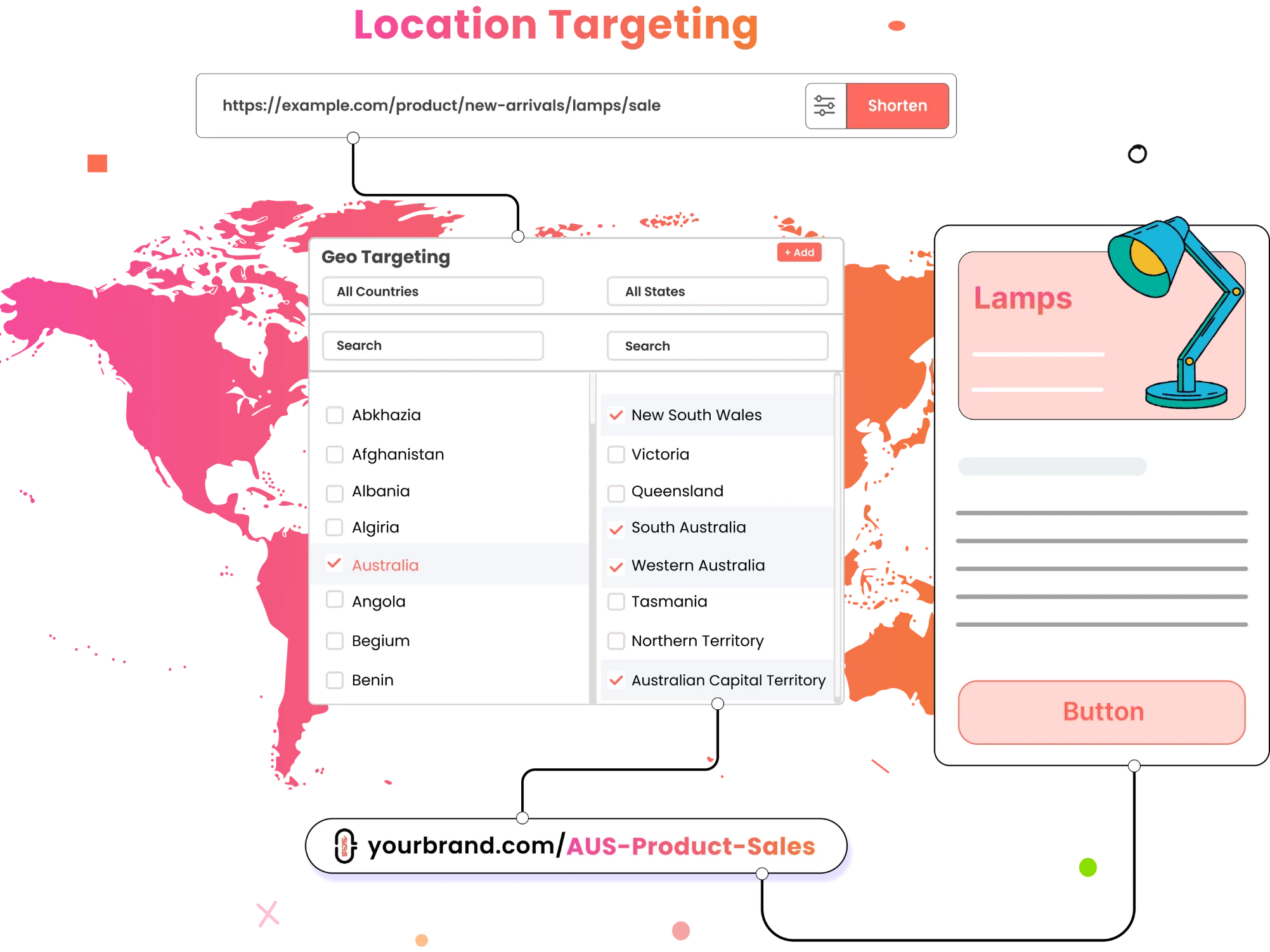 Geographic targeting map